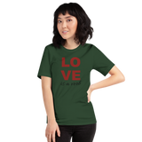 LOVE is a verb Unisex T-shirt