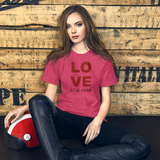 LOVE is a verb Unisex T-shirt