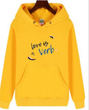 "Love is a Verb" Unisex Hoodie